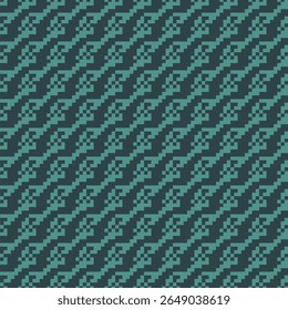 Padrão contínuo de cor houndstooth geométrico com ornamento pied-de-poule. Design gráfico monocromático. Moderno minimalista fundo quadrado elegante. Motivo quadriculado vetorial para tecido, têxtil.