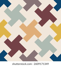 Geometric houndstooth minimalist seamless pattern