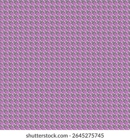 Geometric houndstooth pink seamless pattern with pied-de-poule ornament. Monochrome graphic design. Modern minimalist stylish squared background. Vector chequered motif for fabric, textile.