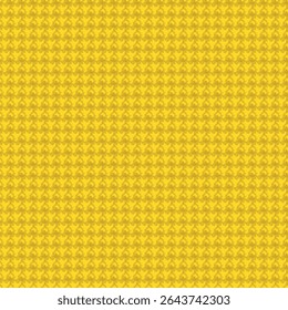 Geometric houndstooth yellow seamless pattern with pied-de-poule ornament. Monochrome graphic design. Modern minimalist stylish squared background. Vector chequered motif for fabric, textile.
