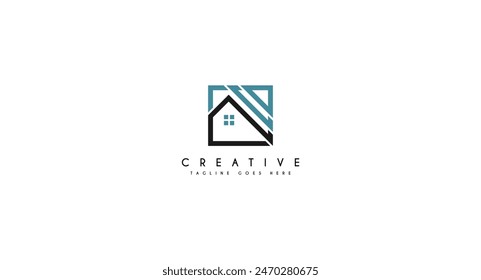 Geometric House Home ,Rooftop logo design vector illustration.