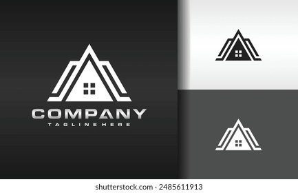 the geometric house roof logo