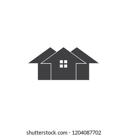 geometric house simple arrows logo vector