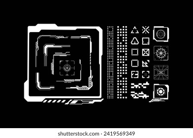 Geometric hud border frame design