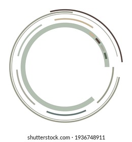 Geometric HUD, sc-fi GUI, UI circular element. Geometric circle, ring vector. Abstract crosshair, reticle, targetmark vector illustration
