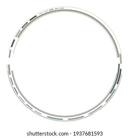 Geometric HUD, sc-fi GUI, UI circular element. Geometric circle, ring vector. Abstract crosshair, reticle, targetmark vector illustration