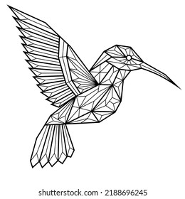 Geometric Hummingbird Vector Art Poly