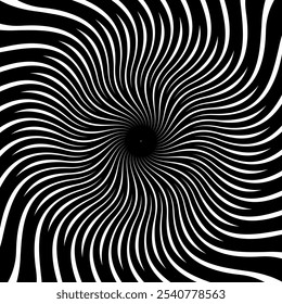 Geometrische hypnotische Spirale, konzentrischer Hypnokreis. Radial hypnotische Twist Bewegung Hintergrund, konzentrische Hypnose Vektor Whirlpool-Muster oder kreisförmige magische Spirale. Geometrischer psychedelischer Wirbel