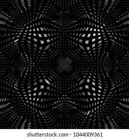 Geometric hypnotize illustration, black and white pattern