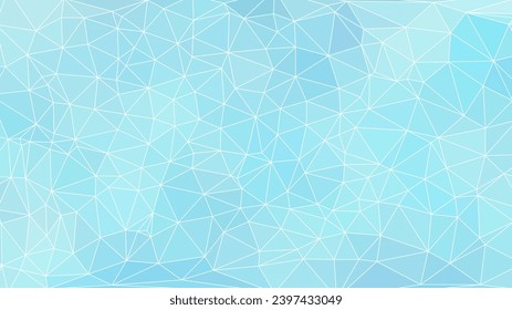 Geometric Ice Blue Triangle Polygonal Background