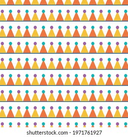 geometric ice cream seamless pattern