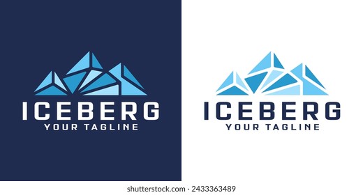 geometric iceberg logo design inspiration