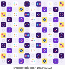 Geometric icon color full pattern background D