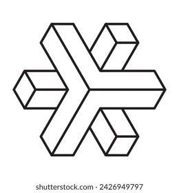 Geometric icon isolated on white background. Design element. Vector illustration.