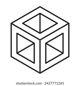 Geometric icon isolated on white background. Design element. Vector illustration.