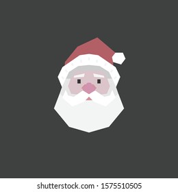 Geometric icon of Santa Claus