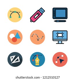 geometric icon set. vector set about geometry, vector, set square and technological icons set.