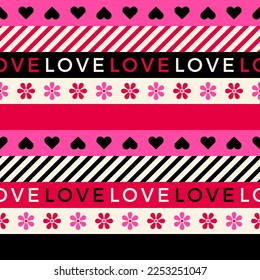 Geometric icon with stripe pattern design for Valentine's day.