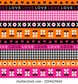 Geometric icon with stripe pattern design for valentine's day.