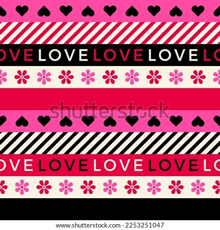 Geometric icon with stripe pattern design for Valentine's day.