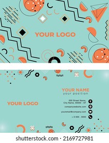 
geometric id card with a simple and easy to remember shape