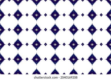 geometric ikat ethnic fabric pattern seamless white background. design for clothing, wrapping, sarong, table cloth, background, wallpaper