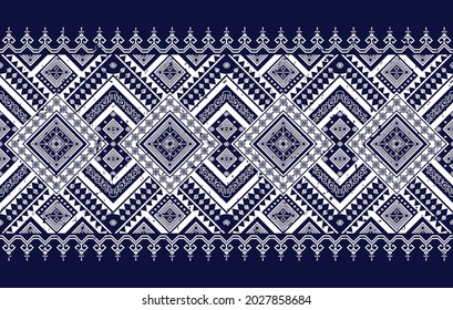 Geometric ikat ethnic pattern. Aztec fabric carpet mandala ornament boho chevron textile decoration wallpaper. Native tribal African Indian traditional embroidery vector illustrations background.