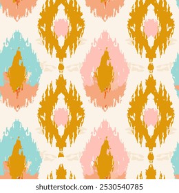 Geometrisches Ikat Ethnisches nahtloses Muster