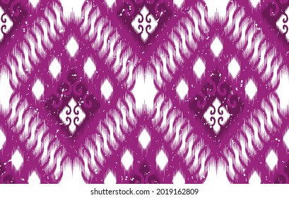 Geometric ikat Indian ethnic pattern design for background, fabric, clothing, wrapping, textile, texture, decoration, native, boho, carpet vector illustrations traditional embroidery ornament oriental