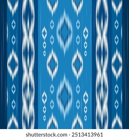 Geometric ikat pattern background including repeated shape, traditional, ethnic. textured line, for decoration, ornament, home decor, curtain, fabric, clothing. embroidery style.