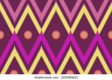 Geometric ikat pattern. Diamond shape. Folk ornament. Ikkat. Ethnic Ikat pattern. Abstract beautiful art. Tribal ethnic texture. Spanish motif on the carpet. Aztec style. Indian rug. Gypsy