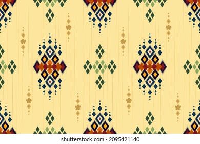 Geometric ikat pattern. Ikkat.   Ethnic Ikat patterns. Abstract. Tribal ethnic texture. Diamond shape. Folk. Seamless patterns. Design for carpet, wallpaper, clothing, wrapping, fabric, cover, textile