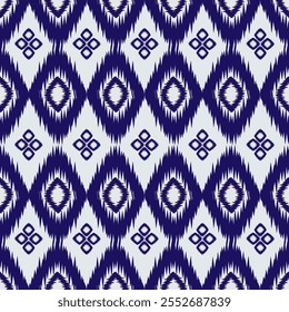 Patrón de ikat geométrico abstracto sin fisuras.