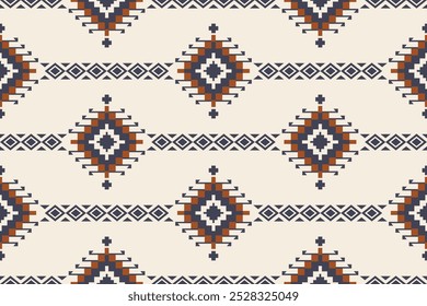 Padrão geométrico ikat sameless design tribal tradicional padrões geométricos design estilo nativo para fundo, tapete, roupas, envoltório, vetor, padrões nativos, tecido, moda, papel de parede, decoração, têxteis