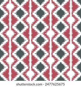 Geometric ikat seamless pattern design for background, wallpaper, textile design, fabric,  card , wrapping paper , batik, carpet, notebook, diary cover, and etc.
