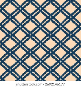 Geometric Ikat seamless Pattern, textile illustration, print striped, ornament, design for texture, carpet, rug, textile, wrapping, scarf, background 