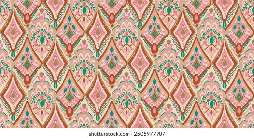 geometric ikat style Pattern. Perfect for fabrics and decoration