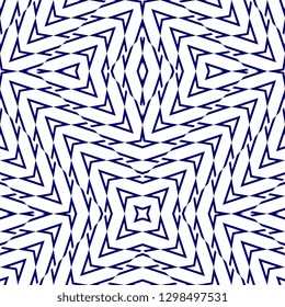 Geometric illusion abstract seamless pattern vector illustration for fashion textile print and wallpaper