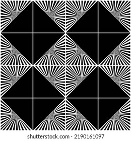 patrón de ilusión geométrica sin fisuras monocromo Imprimir para decoración casera, papel pintado, empaque, envoltura, tela, Moda.