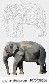 geometric illustration of an elephant