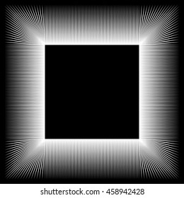  geometric illustration with sharp radial lines. abstract monochrome element