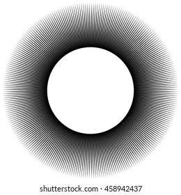  geometric illustration with sharp radial lines. abstract monochrome element