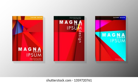 Geometric illustration style with gradients and transparency. book cover design