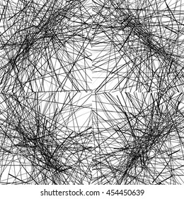 Geometric illustration(s) with random, edgy, irregular lines. Dynamic intersecting lines.