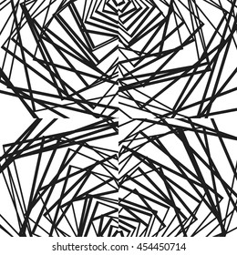Geometric illustration(s) with random, edgy, irregular lines. Dynamic intersecting lines.