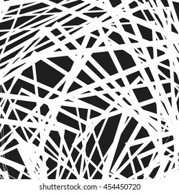 Geometric illustration(s) with random, edgy, irregular lines. Dynamic intersecting lines.