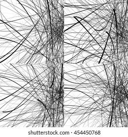 Geometric illustration(s) with random, edgy, irregular lines. Dynamic intersecting lines.