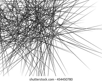 Geometric illustration(s) with random, edgy, irregular lines. Dynamic intersecting lines.