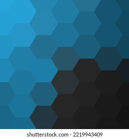 Geometric image. Abstract vector background. Colored background. Blue and black Hexagons.