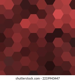 Imagen geométrica. Resumen del fondo vectorial. Fondo de color. Hexagons rojos.